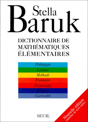 Dictionnaire de math&eacute;matiques &eacute;l&eacute;mentaires