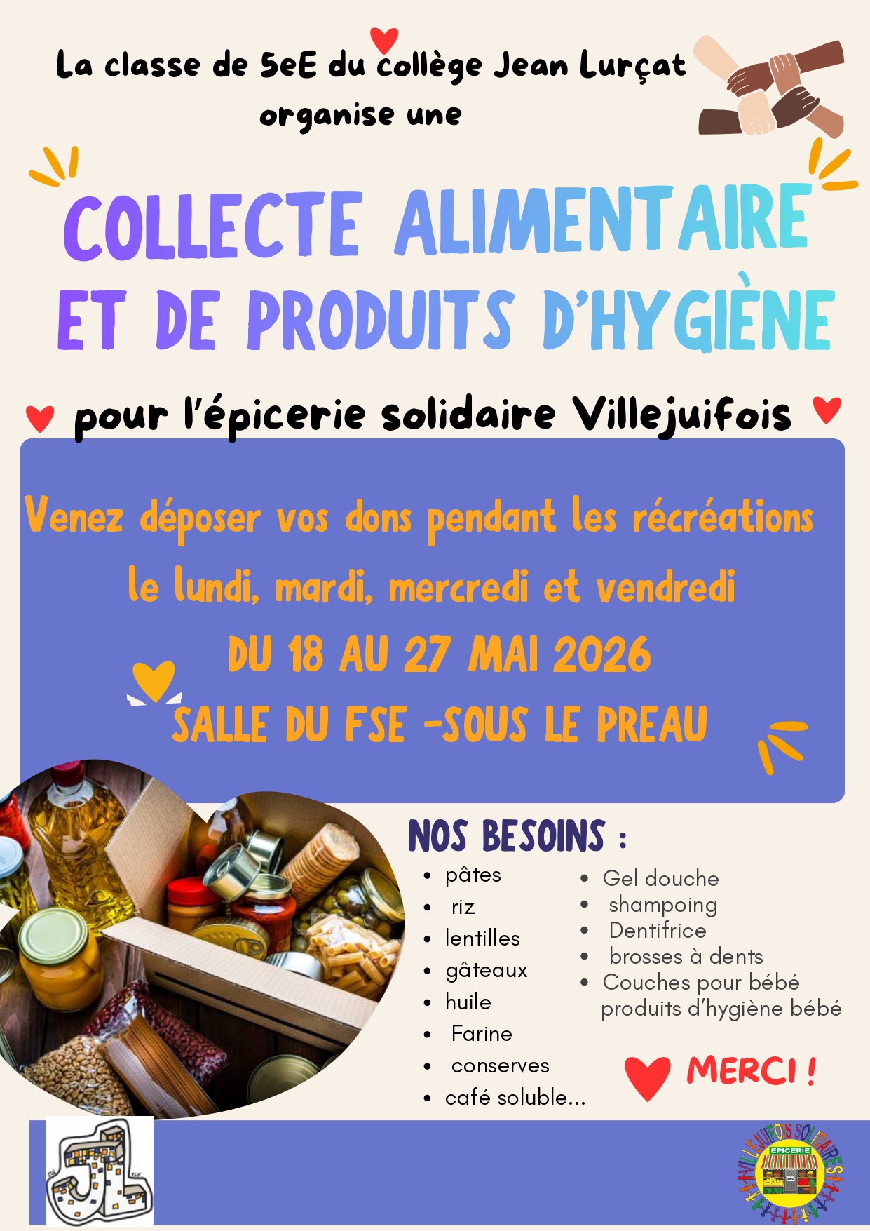 Collecte pour l&rsquo;épicerie solidaire